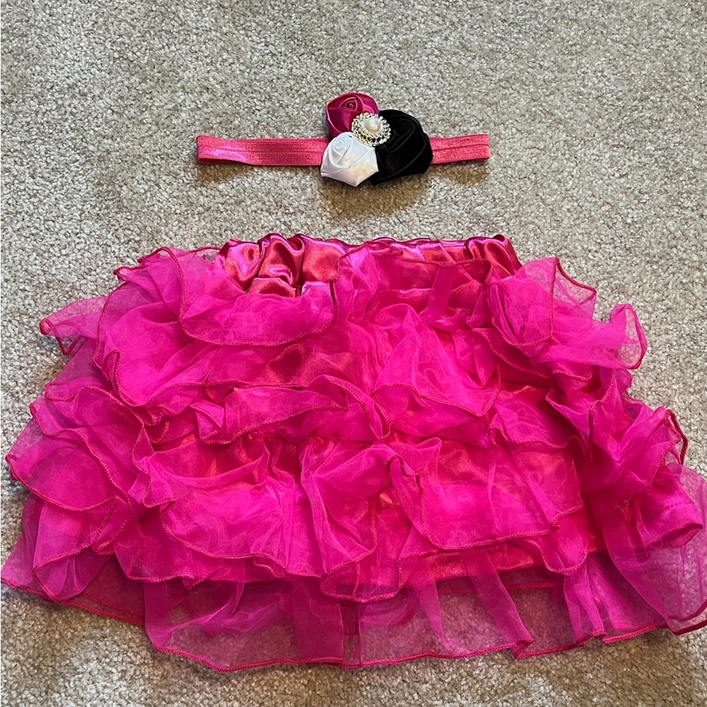 New Ruffle skirt and matching Headband